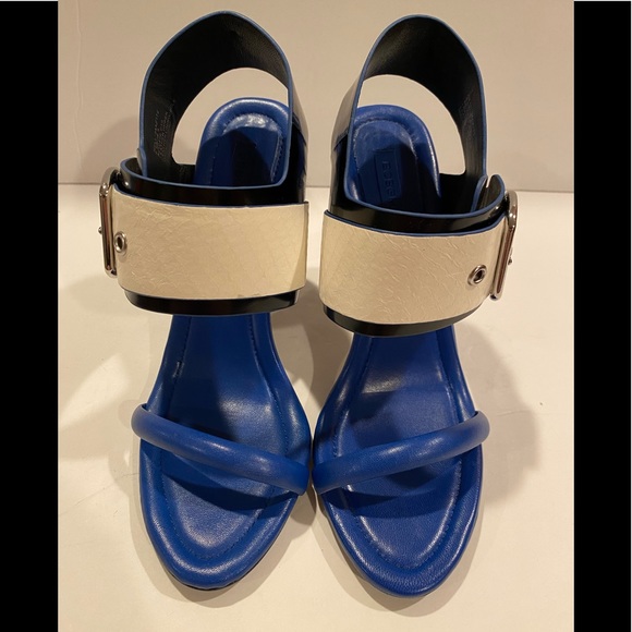 BCBGMaxAzria Nell sandals Heels black blue 6.5 - Picture 8 of 11